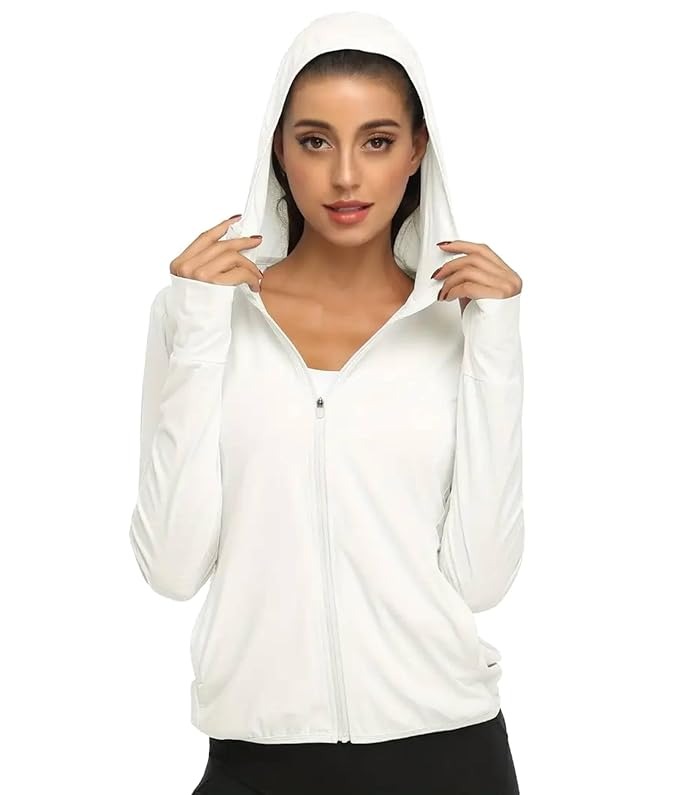 Summer sun cover hoodie with quick-dry fabric