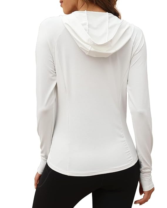 UV shield coat for women with long sleeves and hoodie