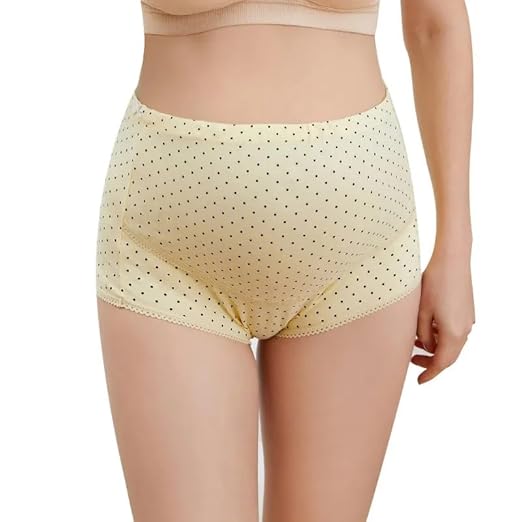Soft cotton high-waist maternity panty with full coverage for pregnancy comfort.