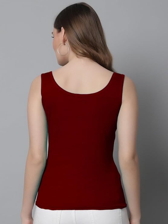 Fashiol Women’s Red Spaghetti Strap Tank Top – Bold and Breathable