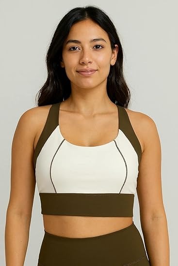 Women’s Skin Color Sports Bra – Nude Shade, Racerback, High Support Padded Bra