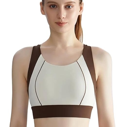 Women’s Skin Color Sports Bra – Nude Shade, Racerback, High Support Padded Bra
