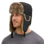 Fashiol Winter Trapper Hat for Men & Women – Faux Fur Lining, Ear Flaps with Drawstring, Full Coverage for Cold Weather, Wind,(Multicolour)