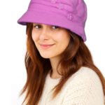 Women Wool Blend Winted Soft Fur Knitted Bucket Beanie Cap Hat with Flower Embllishment Round Brim Warm Beret Cap| Multicolor