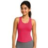 ELEG & STILANCE Women Solid Sleeveless Activewear Tank Top | Stretch Fit Workout Gym Yoga Top