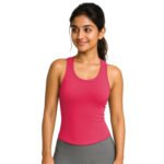 ELEG & STILANCE Women Solid Sleeveless Activewear Tank Top | Stretch Fit Workout Gym Yoga Top | Breathable Lightweight Training Vest S Til 2XL