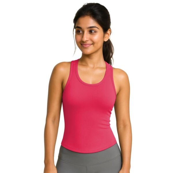 ELEG & STILANCE Women Solid Sleeveless Activewear Tank Top | Stretch Fit Workout Gym Yoga Top
