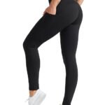 ELEG & STILANCE Women's High Waist Yoga Pants Soft Tummy Control Athletic Workout Leggings with Deep Pockets