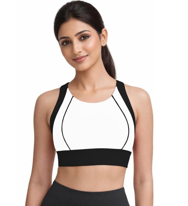 ELEG & STILANCE Women's Full Coverage Soft Stretchable Padded Racerback Sports Bra