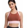 ELEG & STILANCE Women's Full Coverage Soft Stretchable Padded Racerback Sports Bra - alternate view