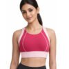 ELEG & STILANCE Women's Full Coverage Soft Stretchable Padded Racerback Sports Bra - side view