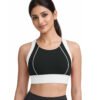 ELEG & STILANCE Women's Full Coverage Soft Stretchable Padded Racerback Sports Bra - detail view