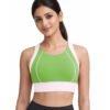 ELEG & STILANCE Women's Full Coverage Soft Stretchable Padded Racerback Sports Bra - fabric detail