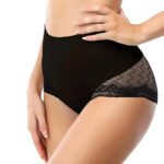 ELEG & STILANCE Women's Slimming High Waist Tummy Control Panties New Sexy Lace Butt Lifter Underwear with Shaper Effect