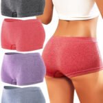 Fashiol Women's Boyshort Underwear Seamless Boxer Briefs Breathable Stretch Boxer Panties for Yoga/Exercise/Workout - Pack 3