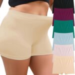 Fashiol Women Soft Cotton Hot Pants | Pack of 3 Multicolour Stretchable High Waist Panty | Skin-Friendly, Breathable & Comfortable Hot Pants