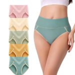 ELEG & STILANCE Women’s High Waist Seamless Panties | Soft Breathable Cotton Stretch Underwear | Pack of 2