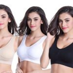 Fashiol Women's Full Coverage Non Padded Cotton Soft Stretchy Sports Bra for Yoga/Workout and Fitness
