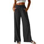 Fashiol Women’s Wide Leg Sports Yoga Pants – High Waist, Lightweight & Breathable Workout Lounge Pajama