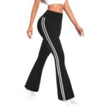 Fashiol Women Sports Jogger Pants High Waist Flared Track Pants with Side Stripe for Gym Yoga Workout & Casual Wear