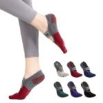 Fashiol Women Yoga Socks | Non-Slip Grip Cotton 5 Toe Socks with Elastic Strap | Anti-Skid Pilates, Yoga,Gym,Pilates & Barre Workout Balance & Comfort