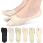 Fashiol Women Low Cut Invisible Glitter No Show Five Finger Socks | Breathable Sweat-Absorbing Toe Separated Socks|Soft Summer Flats Liner Socks for Daily Use