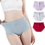 ELEG & STILANCE Women’s Cotton Hipster Panties | Soft Breathable Lace Waistband Underwear | Full Coverage Stretch Comfortable Innerwear