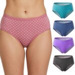 ELEG & STILANCE Women Polka Dots Cotton Blend Hipster Panties | Soft Stretch Breathable Everyday Innerwear | Mid Waist Full Coverage Bikini Underwear