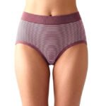 ELEG & STILANCE Women High Waist Seamless Hipster Panties | Soft Cotton Stretch Striped Briefs | No Visible Panty Line | Comfortable Everyday Innerwear