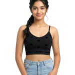Fashiol Girls Teen Beginner Bra | Soft Cotton Stretch Lightly Padded Crop Camisole Bra | Adjustable Strap Training Bra for Teenage Girls