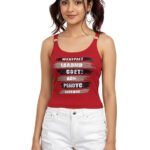 Fashiol Girls Top | Camisole with Ring-Strap Detail | Trendy Summer Party Casual Top for Teens | Regular Fit Crop top