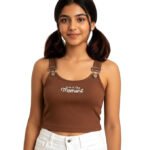 Fashiol Girls Sleeveless Buckle Strap Top with Metal Ring Detail | Stretch Fit Casual Tank Top for Teens | Casual Summer Wear for Women & Girls