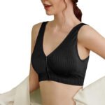 Fashiol Women's Cotton Spandex Front-Open Button Breastfeeding Bra - Pregnancy Vest, No Steel Ring, Wirefree, Push-Up, Full Coverage Nursing Bra