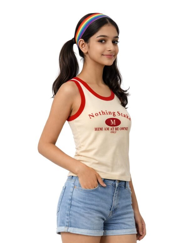 Girls Tank Top | Black - side view