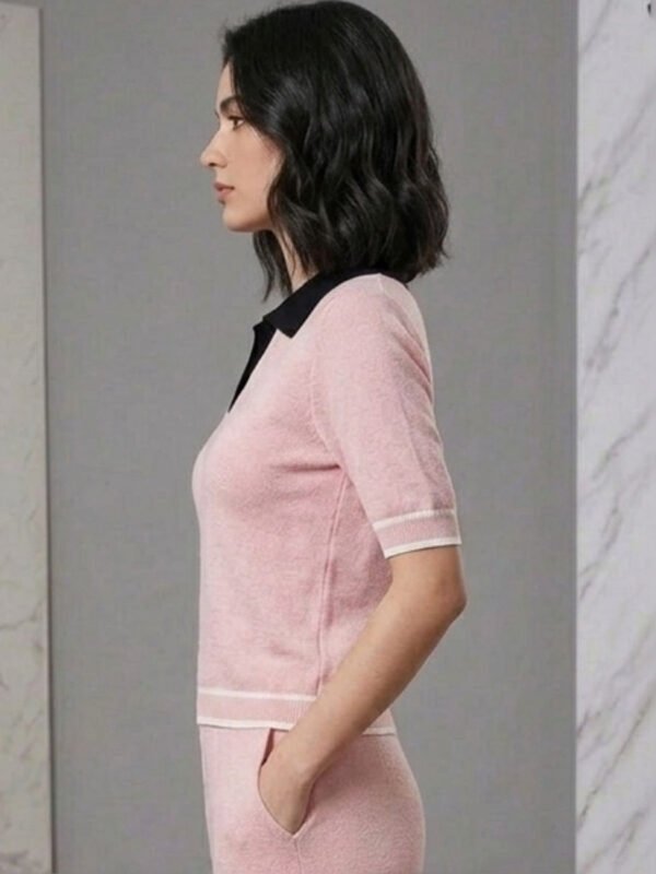 Cotton Blend Top | Pink