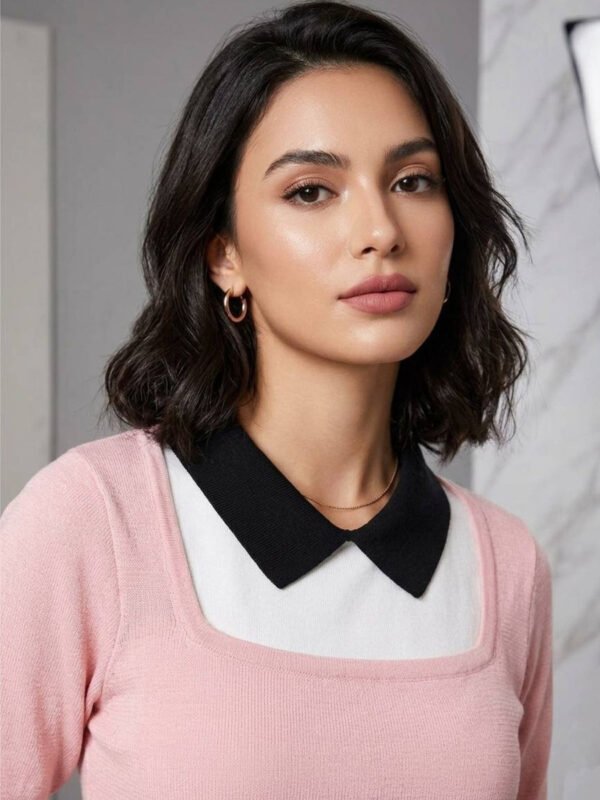 Cotton Blend Top | Pink - alternate view