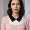 Cotton Blend Top | Pink - detail view