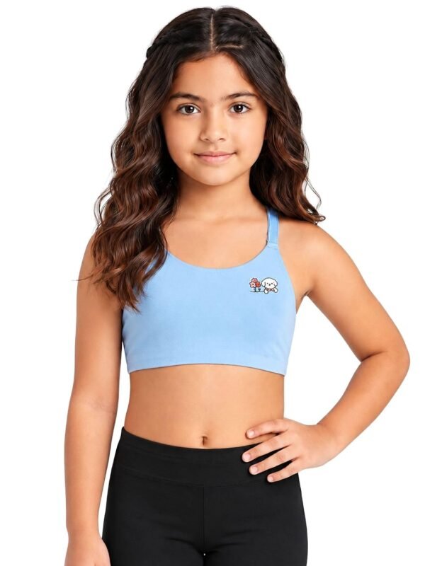 Fashiol Beginner Bra for Girls Non-Padded Slip-On with Adjustable Straps