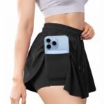 Fashiol Women Tennis Skirt with Inner Shorts 2-in-1 Sports Skort Gym Workout