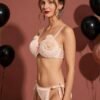 Fashiol Women Winter Soft Fluffy Teddy Bear Lingerie Set - beige