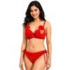 Fashiol Women Winter Soft Fluffy Teddy Bear Lingerie Set - red