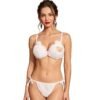 Fashiol Women Winter Soft Fluffy Teddy Bear Lingerie Set - white