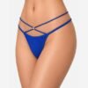 Fashiol women strappy gold ring thong pack of 3, blue double strap view